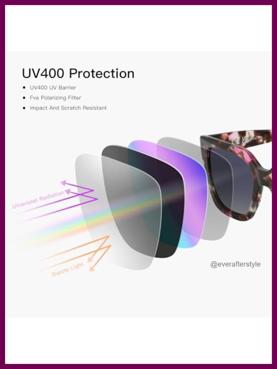 Womens Oversized Polarized Square Sunglasses Retro Designer Shades UV400